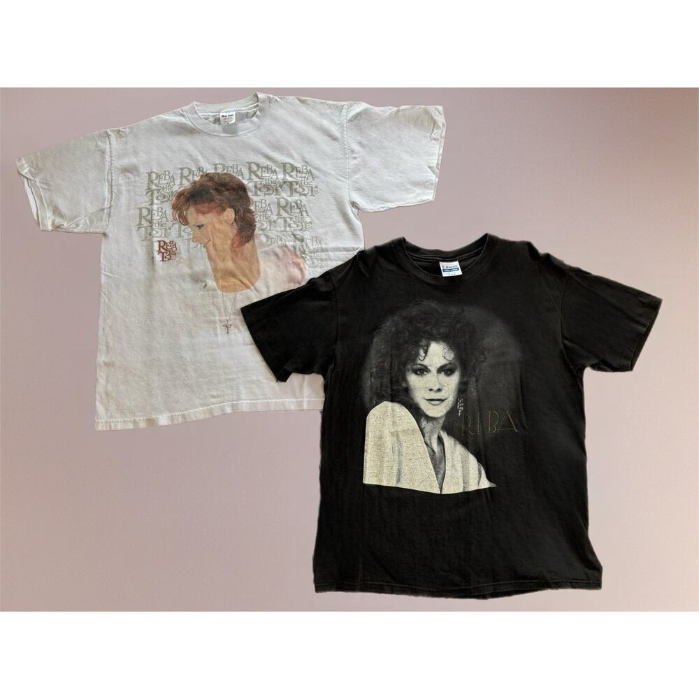 Reba Mcentire 90s Country Music T Shirt XL Lot 2 Graphic Tee Murina Hanes SS
